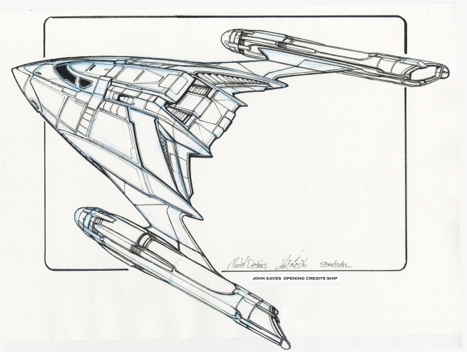 this was the first pass at a ship that would connect our current route of technology with that of the Star Trek architecture