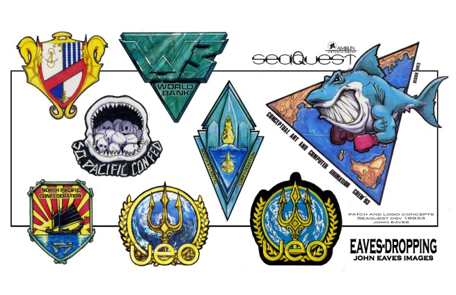 an added bonus!!! Various concepts for patches from Sea Quest